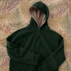 Land’s End Boys’ Sherpa Lined Zip Hoodie Used XL